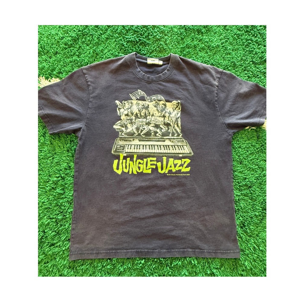 Butter Goods Jungle Jazz T-Shirt Mens XL Black Good Graphic Streetwear‎ 2021
